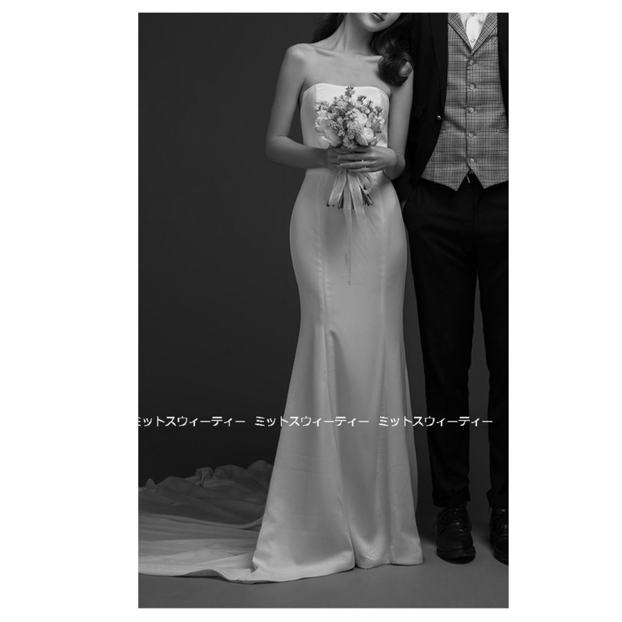 ウェディングドレス ロングドレス マーメイドライン ビスチェ 結婚式 ウエディングドレス 二次会 花 ウェディングドレス ロングドレス マーメイドライン ビスチェ 結婚式 ウエディングドレス 二次会 花
