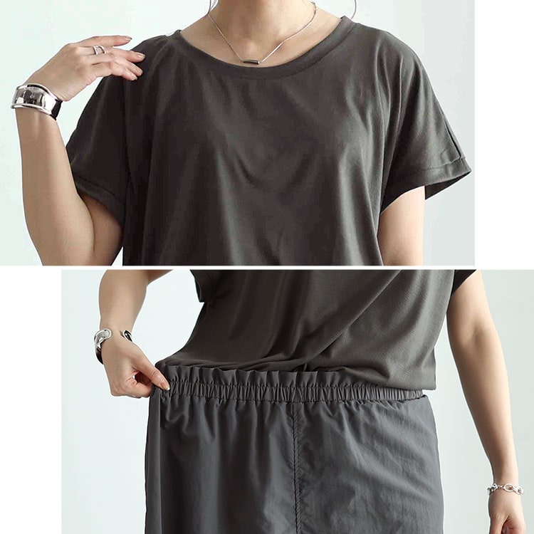 大きいサイズレディース ワンピース バックスリット異素材ドッキングワンピース ロングワンピース 半袖ワンピース ロング 半袖 ドッキング 異素材 スリット クルーネック ストレッチ 春新作 春服 夏服 大きいサイズレディース ワンピース バックスリット異素材ドッキングワンピース ロングワンピース 半袖ワンピース ロング 半袖 ドッキング 異素材 スリット クルーネック ストレッチ 春新作 春服 夏服