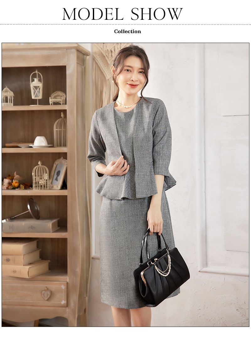 【CY.上品】 スーツセット 七分袖＋ワンピース ママスーツ スーツ セットアップ 卒業式 入学式 入園式 通勤 セットアップ フォーマル