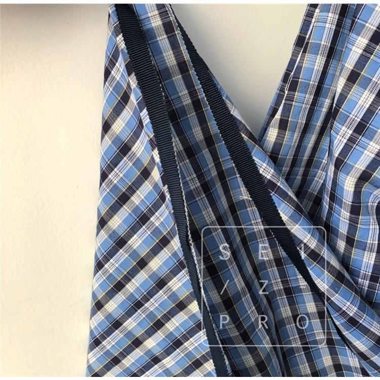 ワンピース レディース きれいめ チェック柄 春夏 五分袖 vネック ロング丈ワンピース 韓国風 通勤 OL 着痩せ ワンピース