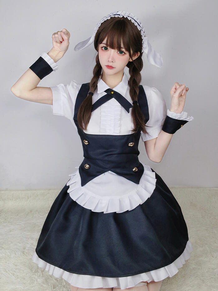 【急速出荷】メイド服 豪華セット コスプレ うさ耳 兎 メイドカフェ 衣装 仮装 ゴスロリ かわいい 可愛い コスプレ衣装 ワンピース 半袖 うさぎ 定番 コスチューム ハロウィン カフェ店員 制服 【急速出荷】メイド服 豪華セット コスプレ うさ耳 兎 メイドカフェ 衣装 仮装 ゴスロリ かわいい 可愛い コスプレ衣装 ワンピース 半袖 うさぎ 定番 コスチューム ハロウィン カフェ店員 制服