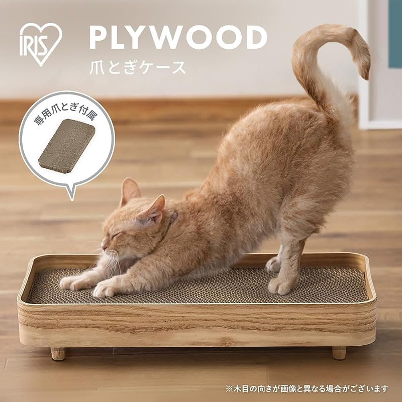 【即納】アイリスオーヤマ 爪とぎ ケース インテリア プライウッド PW-TC50 ナチュラル