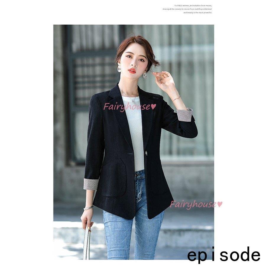 テーラードジャケット レディース 40代 七分袖スーツジャケット 黒 ブレザーコート 春コート 細身アウター 秋服 上品 通勤OL オフィス 30代 50代 テーラードジャケット レディース 40代 七分袖スーツジャケット 黒 ブレザーコート 春コート 細身アウター 秋服 上品 通勤OL オフィス 30代 50代