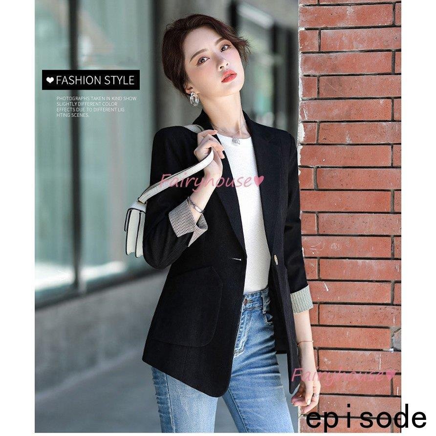 テーラードジャケット レディース 40代 七分袖スーツジャケット 黒 ブレザーコート 春コート 細身アウター 秋服 上品 通勤OL オフィス 30代 50代 テーラードジャケット レディース 40代 七分袖スーツジャケット 黒 ブレザーコート 春コート 細身アウター 秋服 上品 通勤OL オフィス 30代 50代