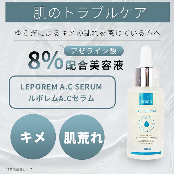 LEPROEM　話題のアゼライン酸８％ニキビ化粧水　50ML
