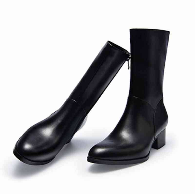 ブーツ メンズ 軽い あったか 本革 滑らない 革 レザー 幅広 ワーク 完全 防寒 人気 モード セット ファスナー サイドジップ 防水 ブランド 秋 フロント 夏 ジッパー ブーツ春 シューズ 冬