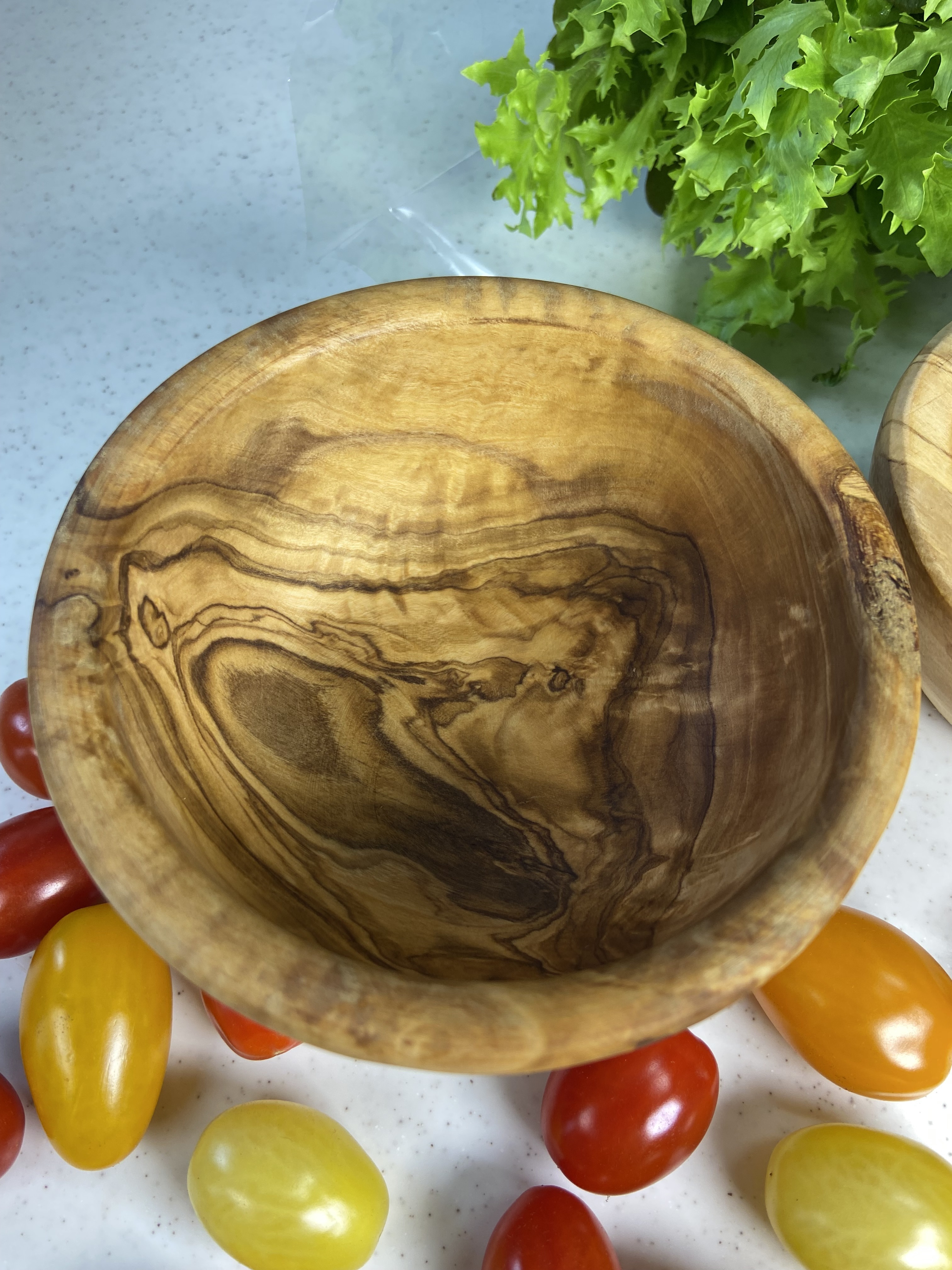 オリーブウッド　ハンドメイドボウル　大小2個セット