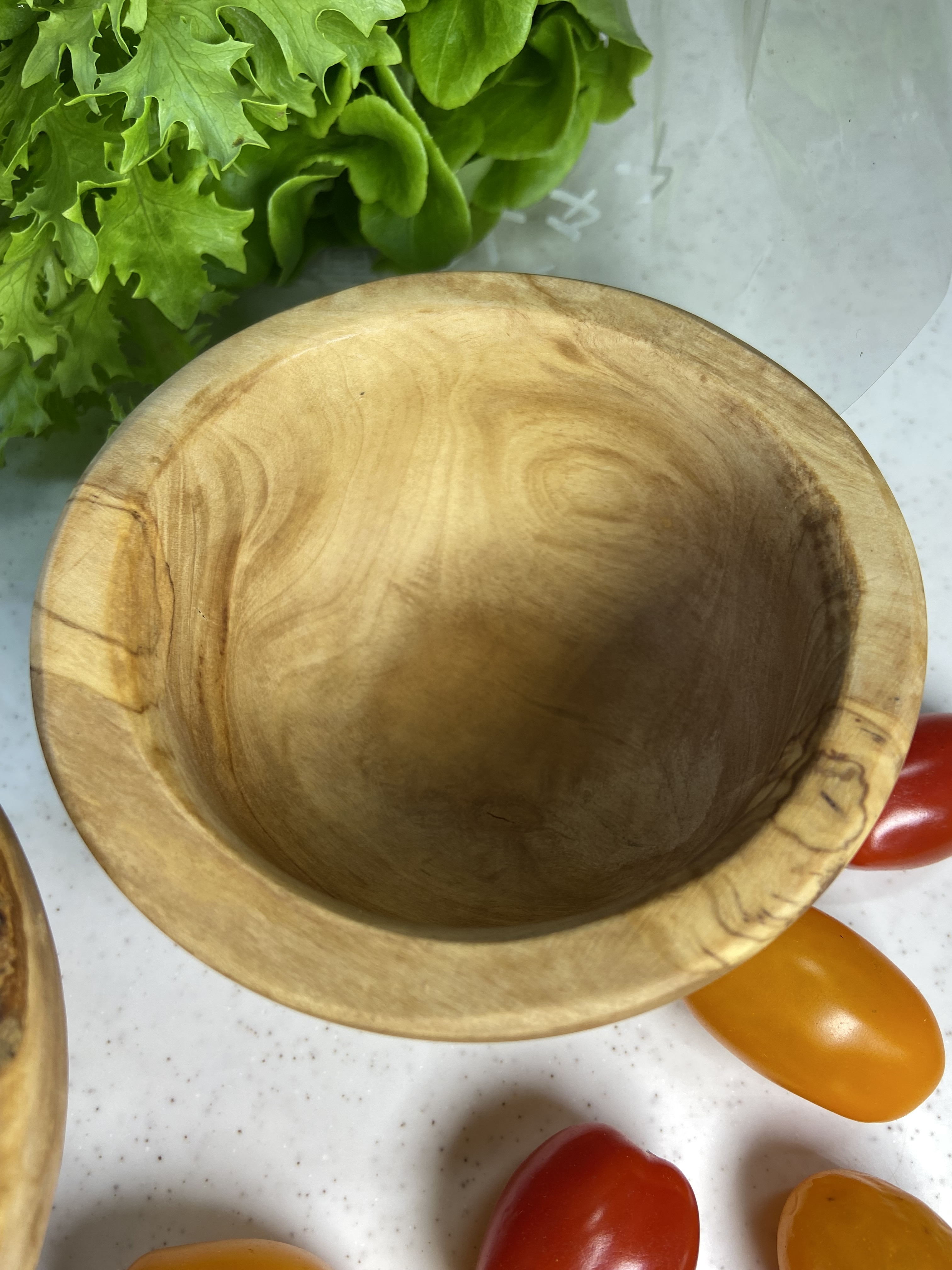 オリーブウッド　ハンドメイドボウル　大小2個セット