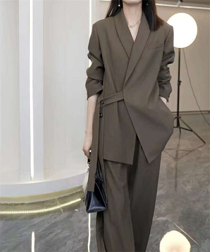 Pants suit 洗える~ スーツジャケット&ワイドパンツ 2点セット 20代 30代 40代 50代 ブラック 黒 ネイビー ブラウン 茶 ピンク 春夏秋冬 結婚式 お呼ばれ 冠婚葬祭 授業参観 洗える~ スーツジャケット&ワイドパンツ 2点セット 20代 30代 40代