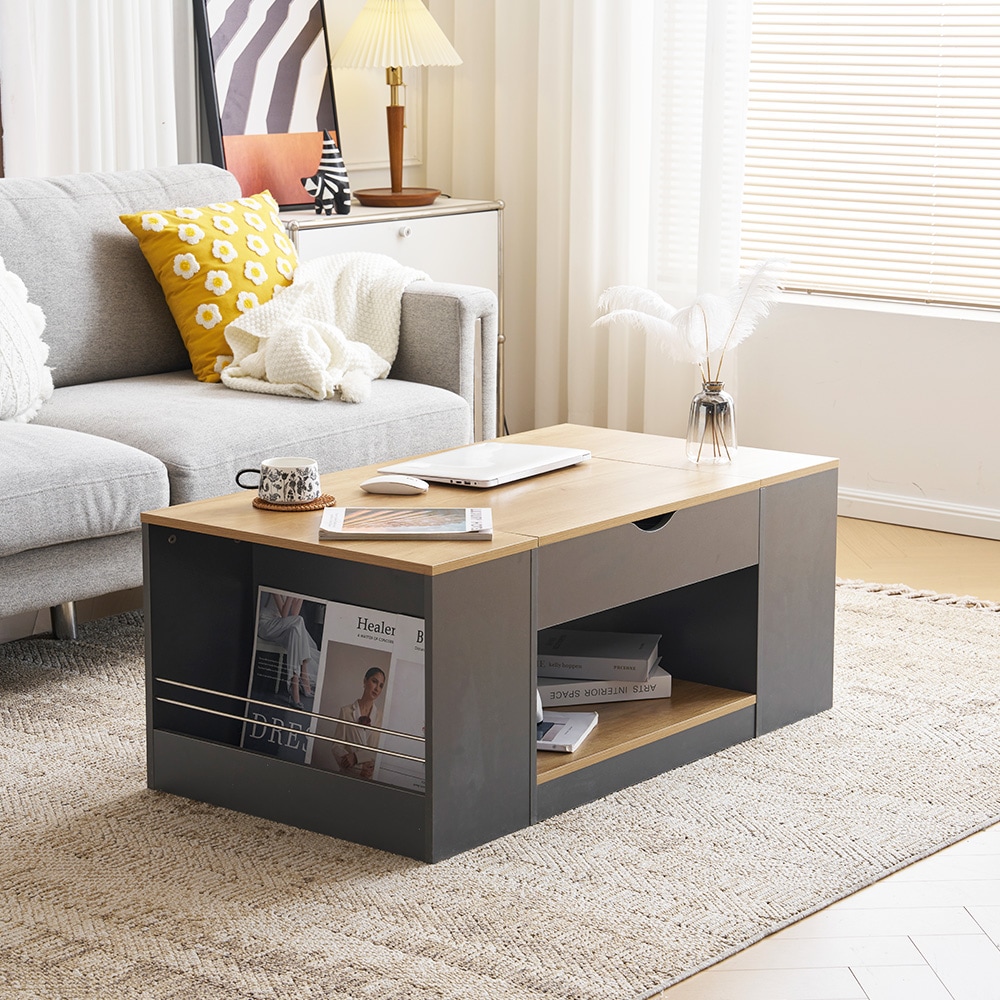 【国内発送I】41【新作登場】センターテーブル 昇降テーブル 大容量収納 収納付き 幅110CM 北欧風 リビングテーブル ローテーブル モダン 組み立て簡単 耐久性抜群【ダークグレー】 【国内発送I】41【新作登場】センターテーブル 昇降テーブル 大容量収納 収納付き 幅110CM 北欧風 リビングテーブル ローテーブル モダン 組み立て簡単 耐久性抜群【ダークグレー】