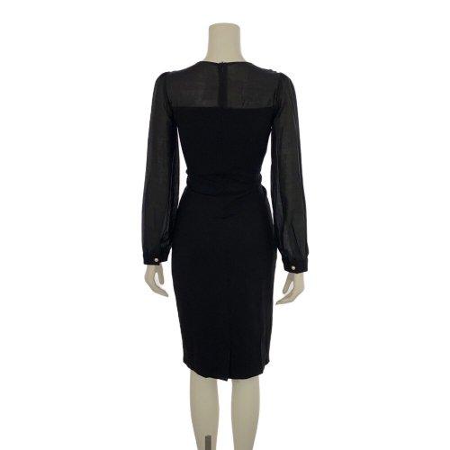 キャバドレス ナイトドレス ミディアムドレス ワンピース 長袖 スクエアネック パール風ボタン 透け感 レディース グラシア キャバドレス ナイトドレス ミディアムドレス ワンピース 長袖 スクエアネック パール風ボタン 透け感 レディース グラシア