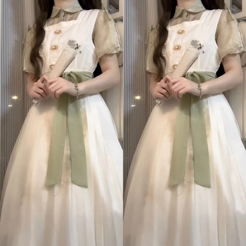 送 料 無 料正規品デザイン青提詞新韓国要素ワンピース半袖シャツセット夏 送 料 無 料正規品デザイン青提詞新韓国要素ワンピース半袖シャツセット夏