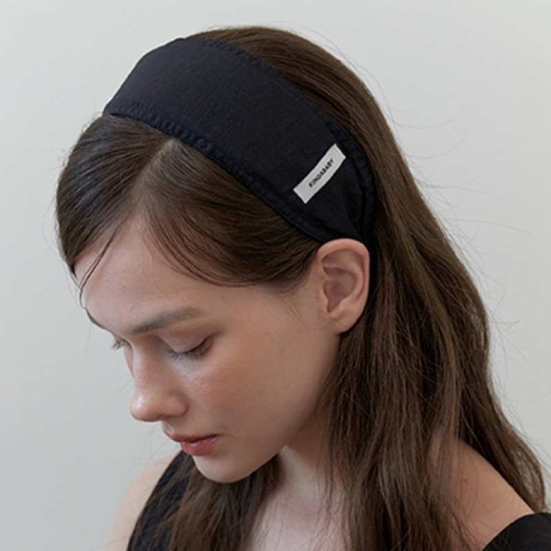 KINDABABY デイリーベーシックワイドヘッドバンド-ブラック