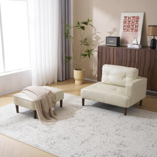 White 2-3人掛けソファー Ｌ字ソファー　組み合わせ ソファ 多機能ソファベッド PUレザー カウチ 自由レイアウト ダイニングソファー オットマン コーナーソファー おしゃれ カウチソファ 5