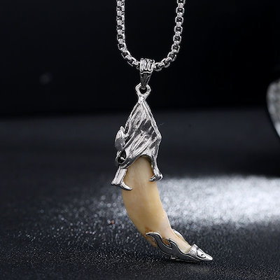 大珍品 動物の牙のネックレス 大珍品 動物の牙のネックレス 動物の牙ネックレス ワニの牙(M