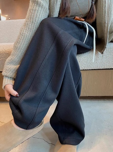 レディース パンツ ボトムス ストレートパンツ ロングパンツ ワイドパンツ ロング 丈長 ワイド ポケット ハイウエスト ドロスト かわいい 大人可愛い シンプル ラフ クール キュート 都会的