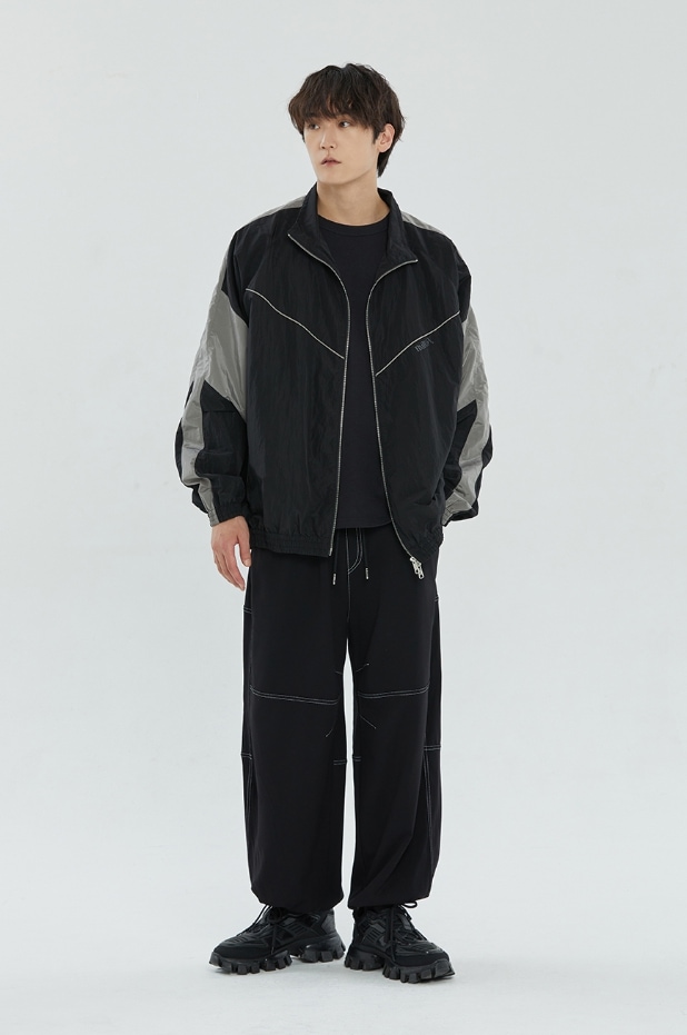 ROMANTIC CROWN】 CROSS LINE INCISION WIND JACKET ジャンパー