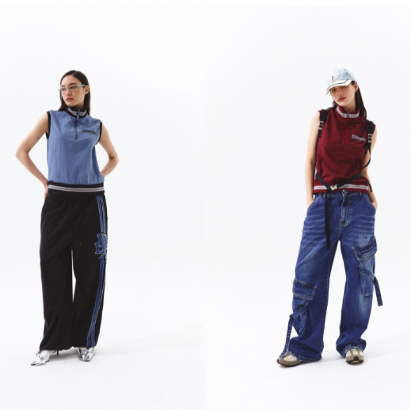 PRENDA ハーフジップアップナイロンベストブラック PRENDA ハーフジップアップナイロンベストブラック