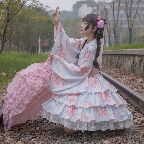 Qoo10] ロリータスカート奈々子桜2点セットが甘く