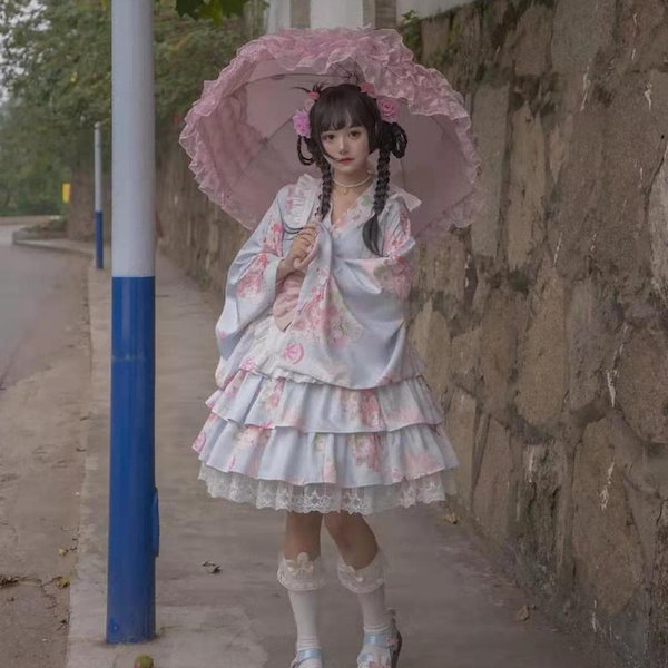 Qoo10] ロリータスカート奈々子桜2点セットが甘く