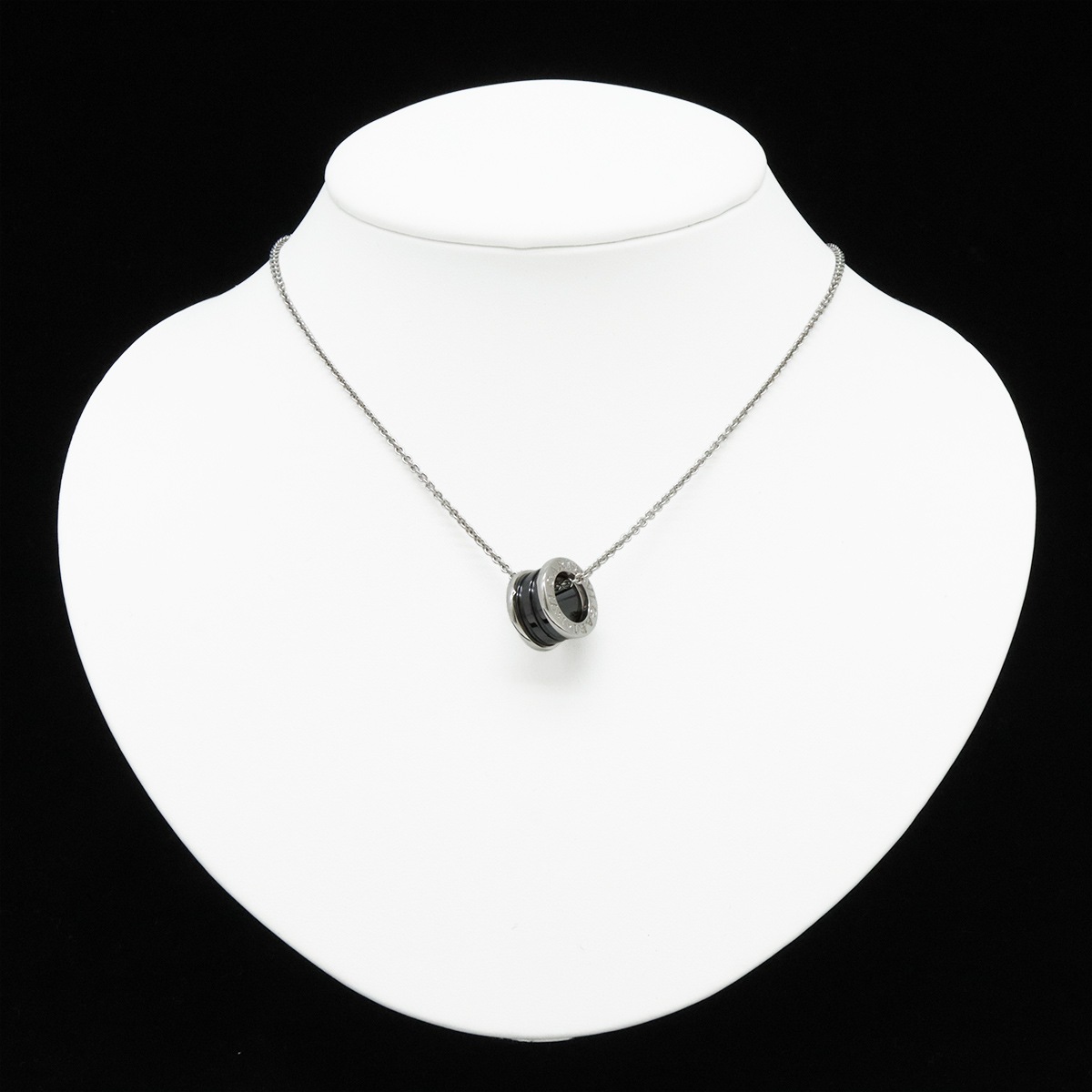 B-zero1 B.zero1 ビーゼロワン セーブザチルドレン ネックレス ペンダント Ag925 SV925 セラミック シルバー ブラック 34963