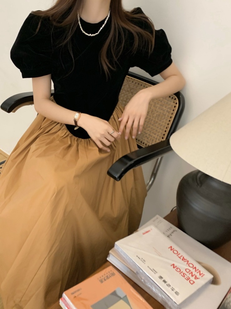 ワンピース レディース ロングワンピース S M L 韓国 半袖 ラウンドネック パフスリーブ かわいい 大人可愛い きれいめ カジュアル 清楚 おしゃれ お洒落 おとな ナチュラル こなれ感 個性的 ワンピース レディース ロングワンピース S M L 韓国 半袖 ラウンドネック パフスリーブ かわいい 大人可愛い きれいめ カジュアル 清楚 おしゃれ お洒落 おとな ナチュラル こなれ感 個性的