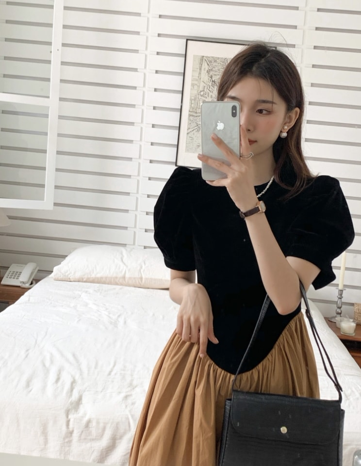 ワンピース レディース ロングワンピース S M L 韓国 半袖 ラウンドネック パフスリーブ かわいい 大人可愛い きれいめ カジュアル 清楚 おしゃれ お洒落 おとな ナチュラル こなれ感 個性的 ワンピース レディース ロングワンピース S M L 韓国 半袖 ラウンドネック パフスリーブ かわいい 大人可愛い きれいめ カジュアル 清楚 おしゃれ お洒落 おとな ナチュラル こなれ感 個性的