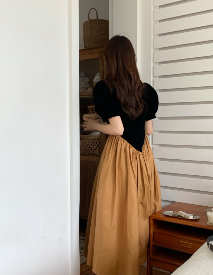 ワンピース レディース ロングワンピース S M L 韓国 半袖 ラウンドネック パフスリーブ かわいい 大人可愛い きれいめ カジュアル 清楚 おしゃれ お洒落 おとな ナチュラル こなれ感 個性的 ワンピース レディース ロングワンピース S M L 韓国 半袖 ラウンドネック パフスリーブ かわいい 大人可愛い きれいめ カジュアル 清楚 おしゃれ お洒落 おとな ナチュラル こなれ感 個性的