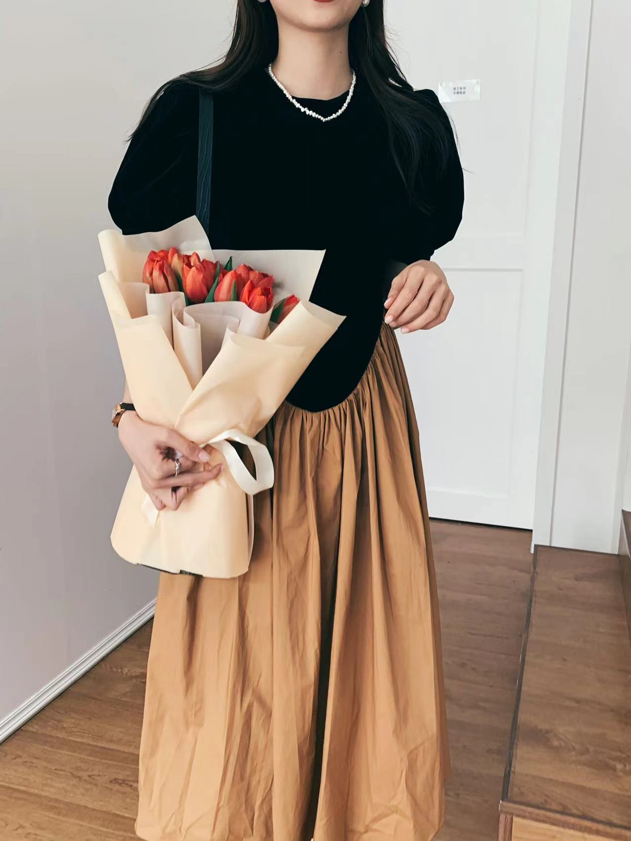 ワンピース レディース ロングワンピース S M L 韓国 半袖 ラウンドネック パフスリーブ かわいい 大人可愛い きれいめ カジュアル 清楚 おしゃれ お洒落 おとな ナチュラル こなれ感 個性的 ワンピース レディース ロングワンピース S M L 韓国 半袖 ラウンドネック パフスリーブ かわいい 大人可愛い きれいめ カジュアル 清楚 おしゃれ お洒落 おとな ナチュラル こなれ感 個性的