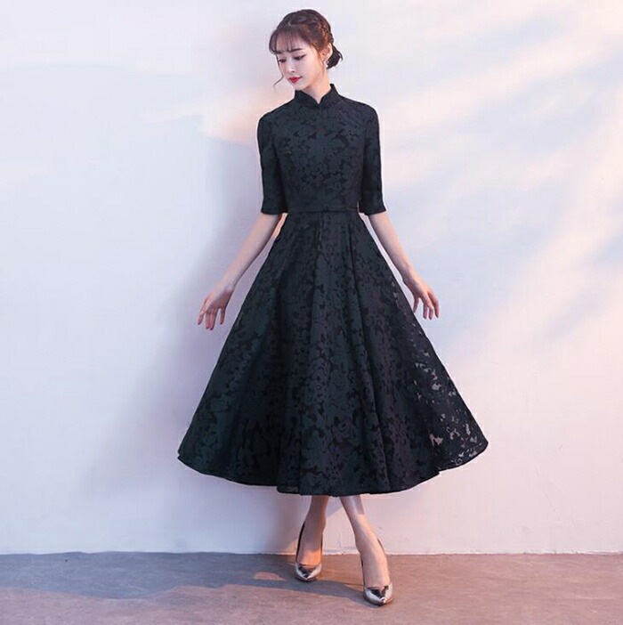 【即納】パーティードレス ミモレ丈 結婚式ドレス 刺繍&総レース 結婚式 パーティドレス お呼ばれドレス 袖あり 袖 ニ次会 フォーマル リボン 刺繍 セレブ 二次会 パーティ 2次会 パーティードレ 【即納】パーティードレス ミモレ丈 結婚式ドレス 刺繍&総レース 結婚式 パーティドレス お呼ばれドレス 袖あり 袖 ニ次会 フォーマル リボン 刺繍 セレブ 二次会 パーティ 2次会 パーティードレ