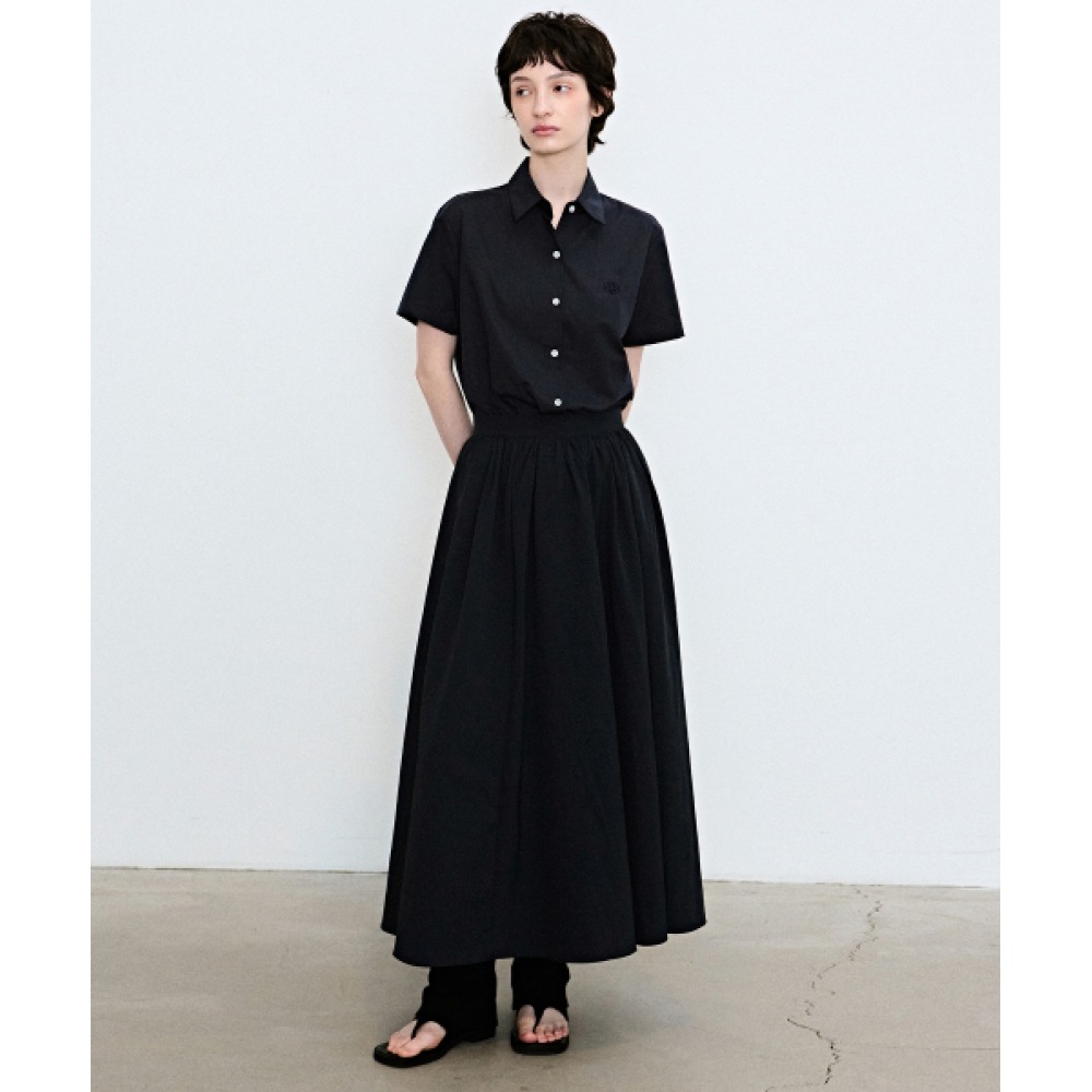 ニック&ニコールスタンダードカラーハーフシャツ_ネイビー