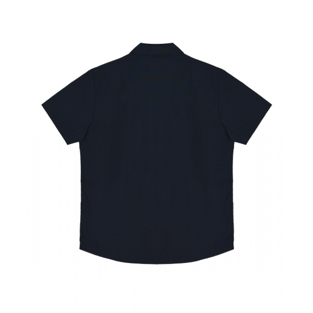 ニック&ニコールスタンダードカラーハーフシャツ_ネイビー