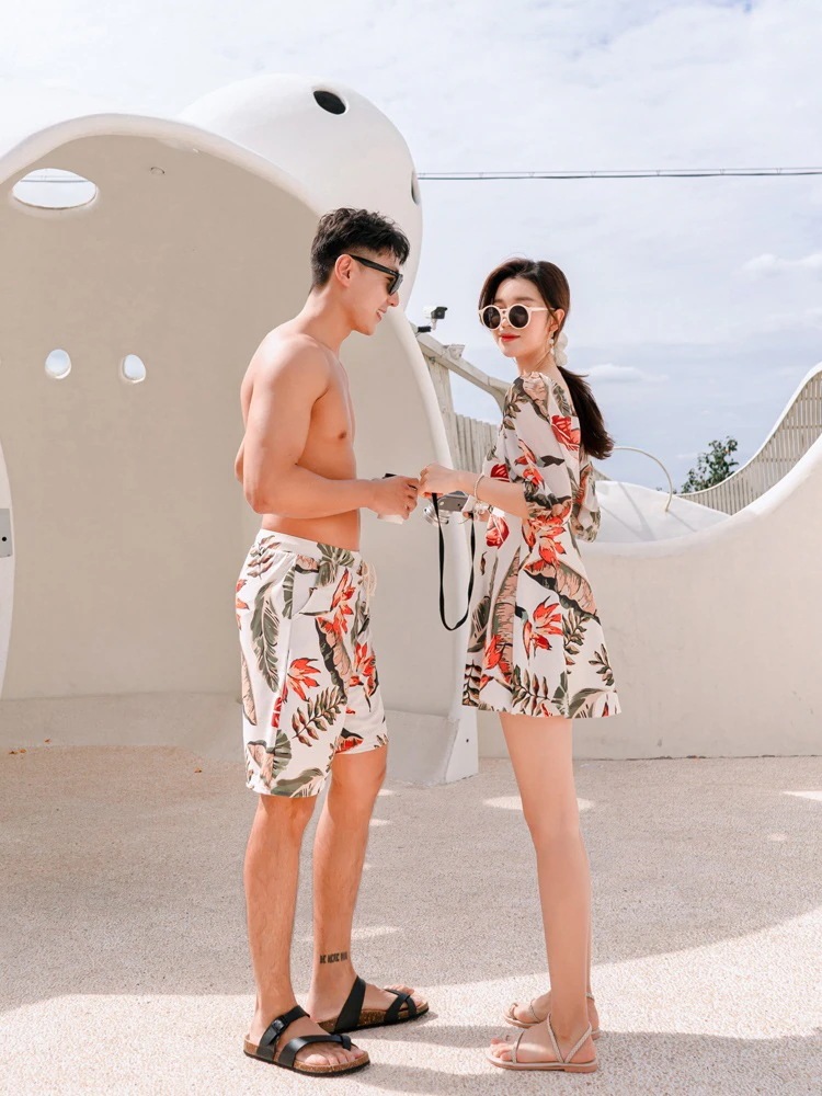 【急速出荷!】水着 スリーピース レディース水着 メンズパンツ カップルセット ペア水着