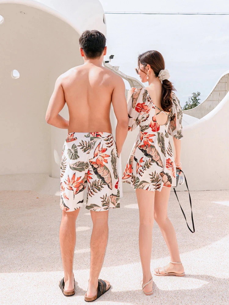 【急速出荷!】水着 スリーピース レディース水着 メンズパンツ カップルセット ペア水着