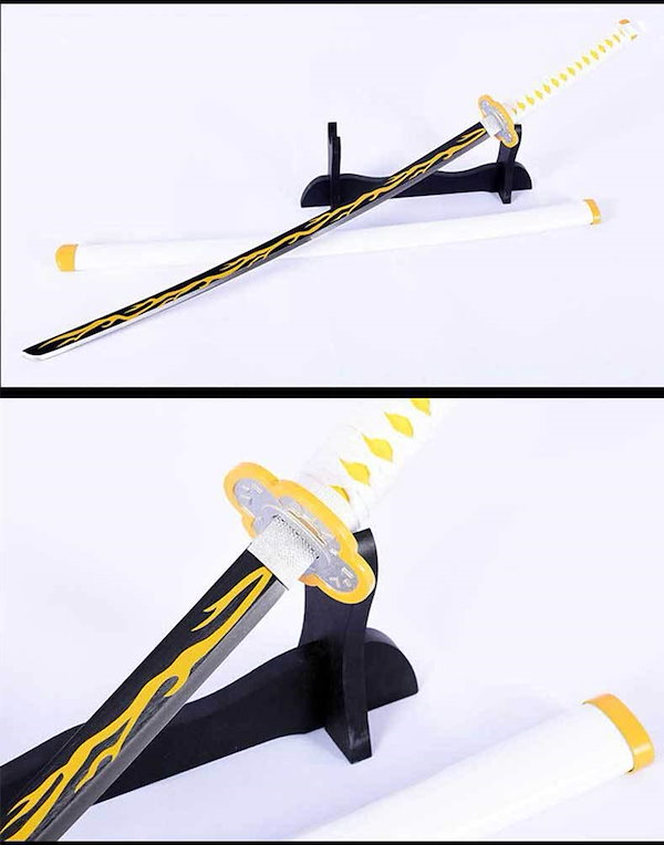 美術刀　日本刀　模造刀コスプレ　日輪刀 Amazon.co.jp: 鬼滅の刃 不死川 実弥 日本刀 鬼殺隊 日輪刀 丸形