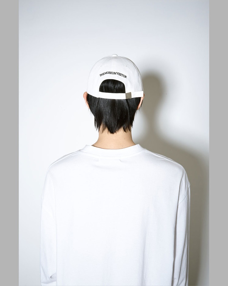 THE MUSEUM VISITOR】 TV HEART LOGO BALLCAP : WHITE キャップ