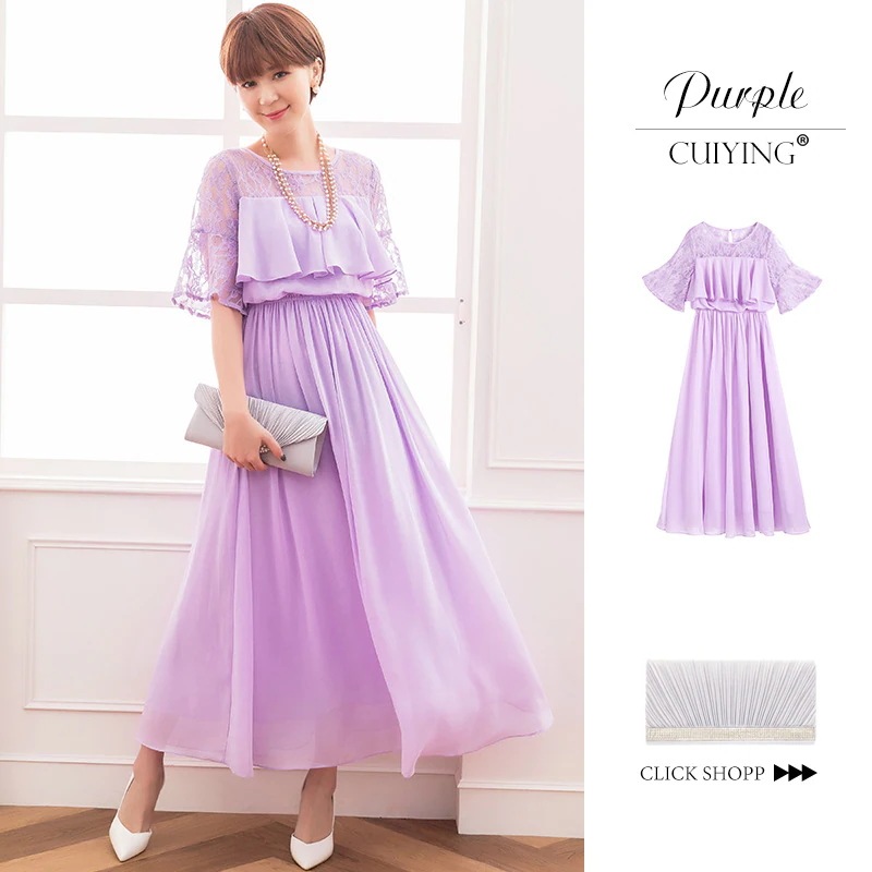 CY.上品 レースワンピース シフォン ドッキング 半袖 ドレス 卒業式 卒園式 入学式 入園式 30 40 50代 フォーマル パーティードレス 演奏会 結婚式 お呼ばれ