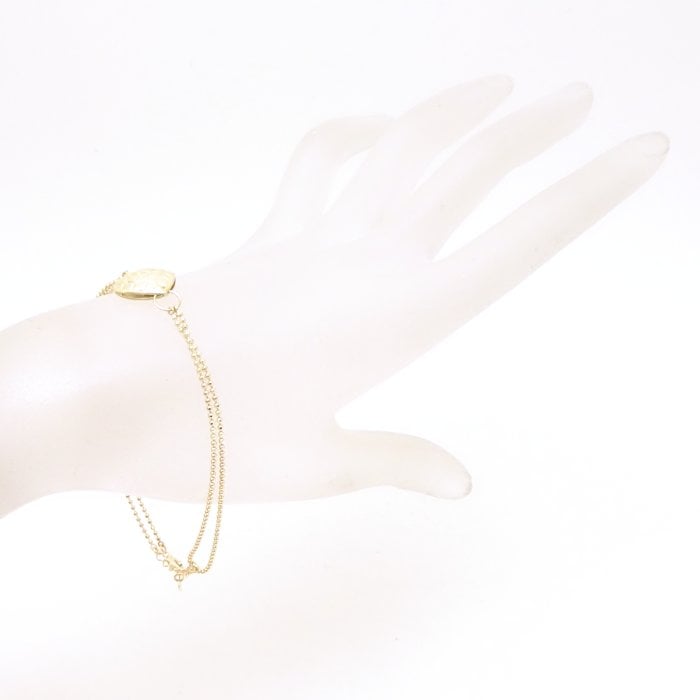 ハートモチーフ ブレスレット K18YG イエローゴールド/29955【中古】 ハートモチーフ ブレスレット K18YG イエローゴールド/29955【中古】