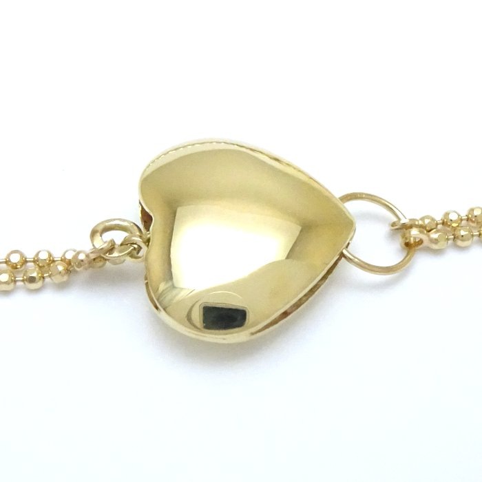 ハートモチーフ ブレスレット K18YG イエローゴールド/29955【中古】 ハートモチーフ ブレスレット K18YG イエローゴールド/29955【中古】