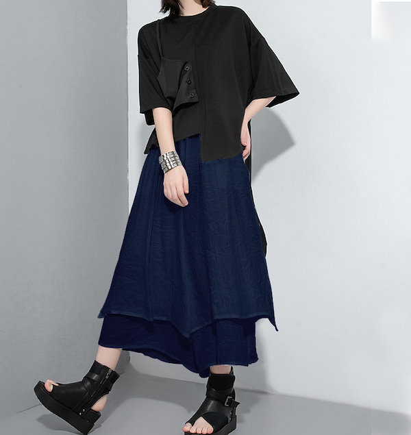 Qoo10] 袴パンツ ワイドパンツ レディース スラ