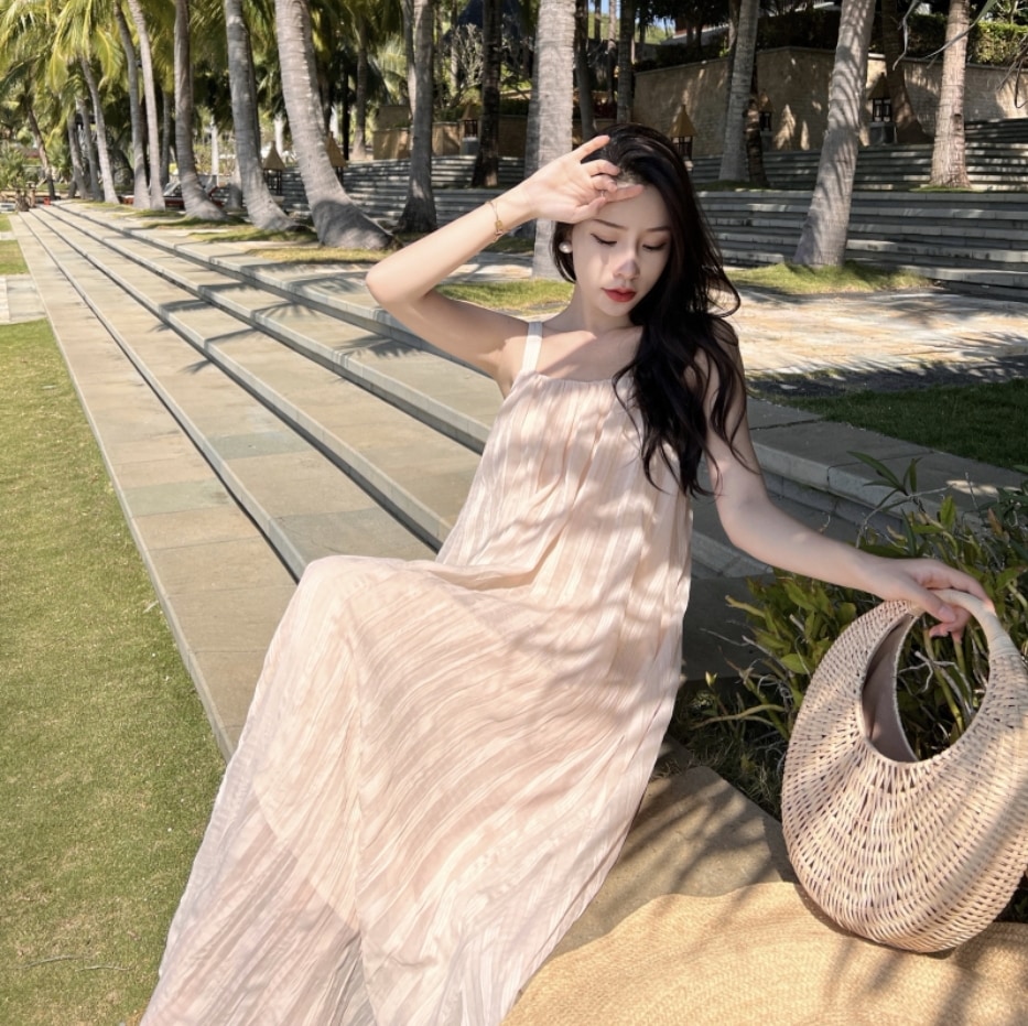 ストラップロングドレス ワンピース フレアワンピース ティアードワンピース ロング ロング丈