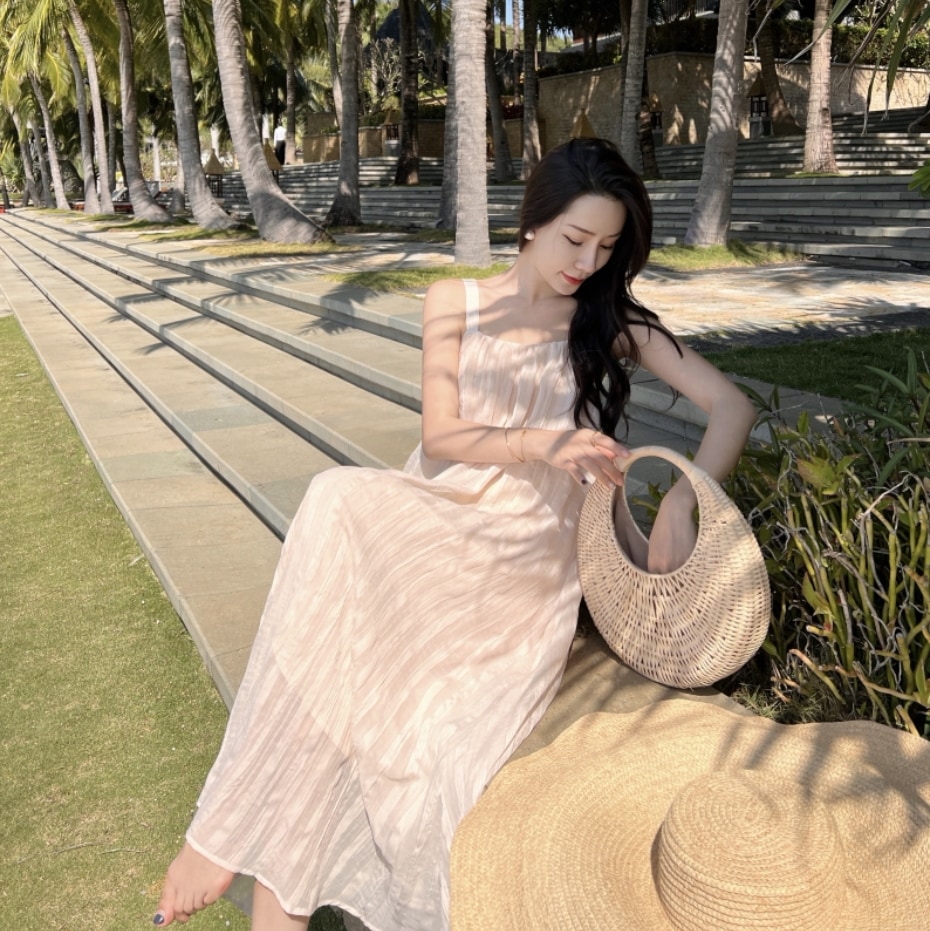 ストラップロングドレス ワンピース フレアワンピース ティアードワンピース ロング ロング丈