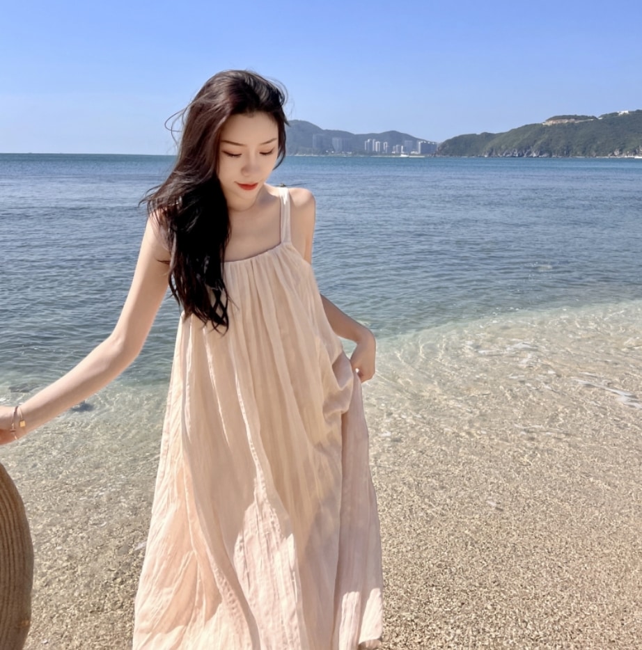 ストラップロングドレス ワンピース フレアワンピース ティアードワンピース ロング ロング丈