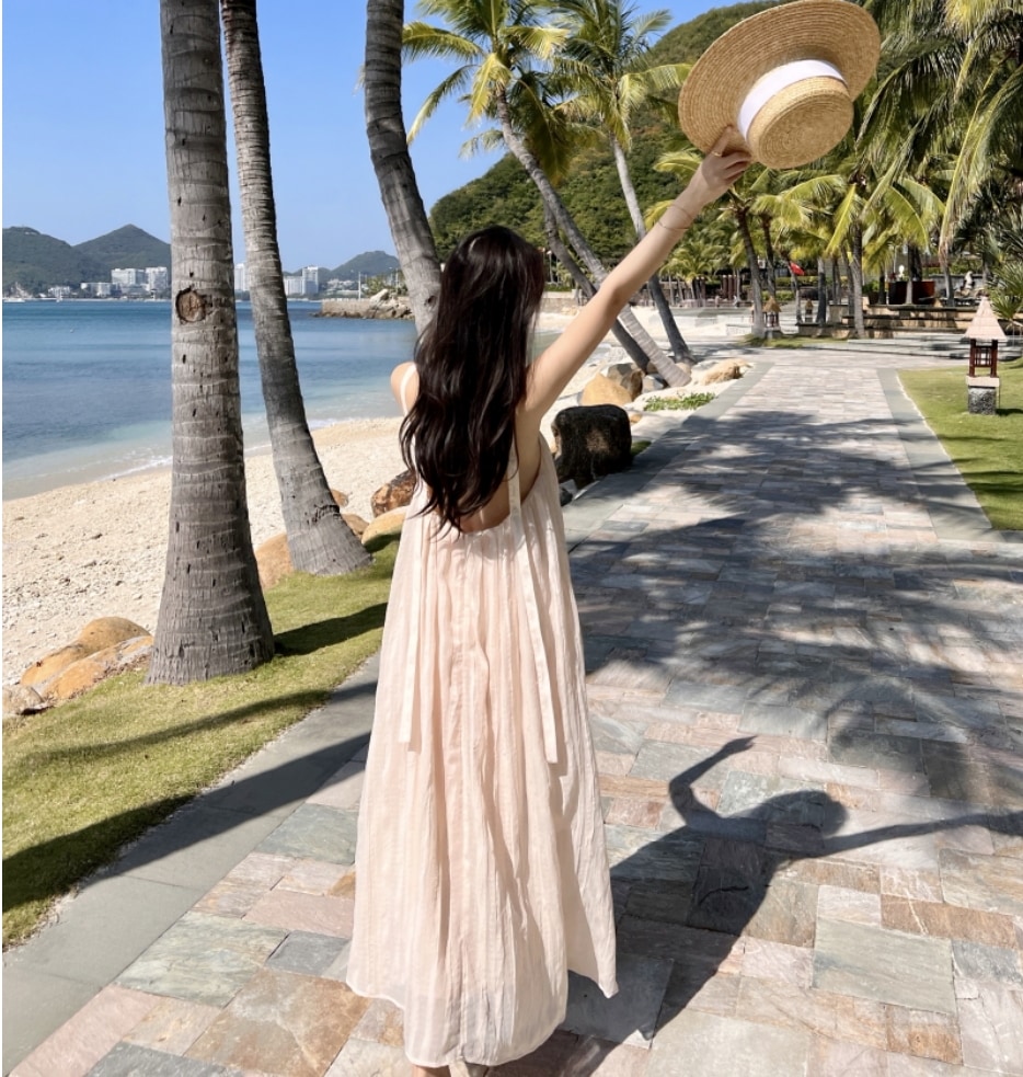 ストラップロングドレス ワンピース フレアワンピース ティアードワンピース ロング ロング丈
