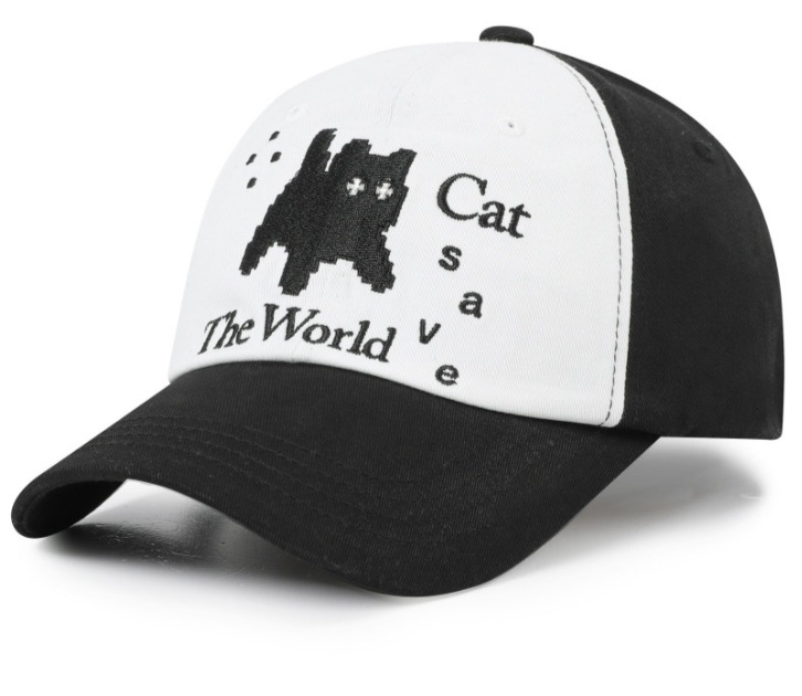 【韓国限定】MUCENT × Cat The World コラボピクセルキャップ ブラック ストリート系 【韓国限定】MUCENT × Cat The World コラボピクセルキャップ ブラック ストリート系