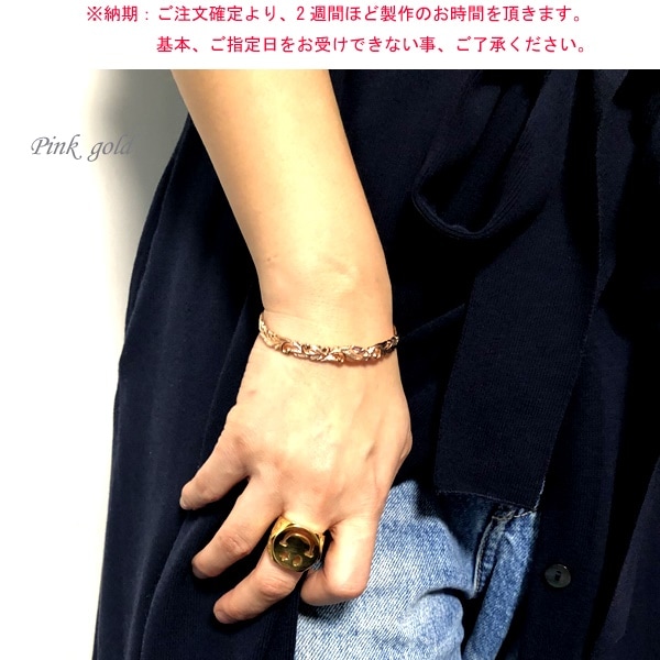 ハワイアンジュエリー バングル プルメリア カレイキニ レディース メンズ K24ゴールドコーティン