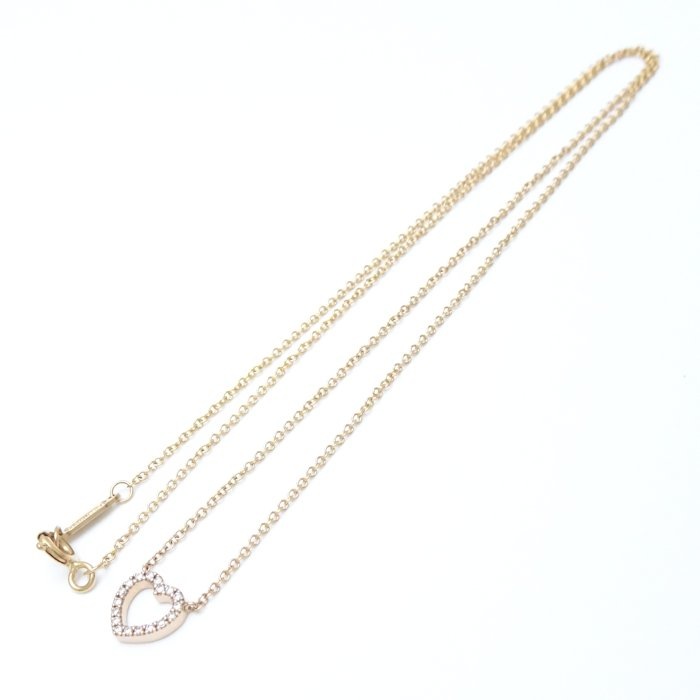 メトロハート ネックレス ダイヤモンド K18PG ピンクゴールド/293267【中古】 メトロハート ネックレス ダイヤモンド K18PG ピンクゴールド/293267【中古】