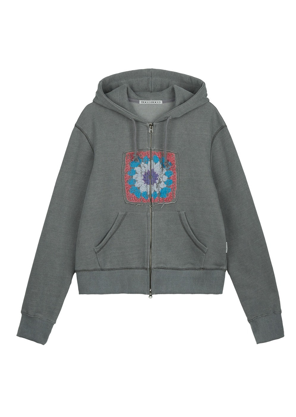 【ROCCI ROCCI】 CROCHET TWO WAY HOODIE ZIPUP : 2COLORS