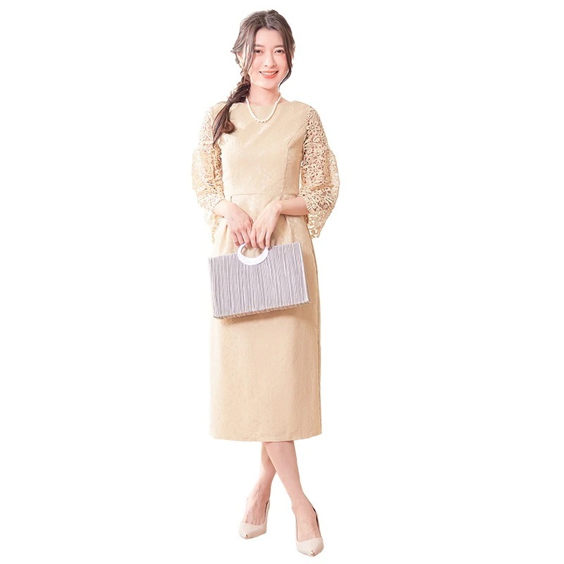 母の日パーティードレス 新しいスタイル 軽やかな大人 エレガント ドレス レース ラウンドネック ドレス 母の日パーティードレス 新しいスタイル 軽やかな大人 エレガント ドレス レース ラウンドネック ドレス