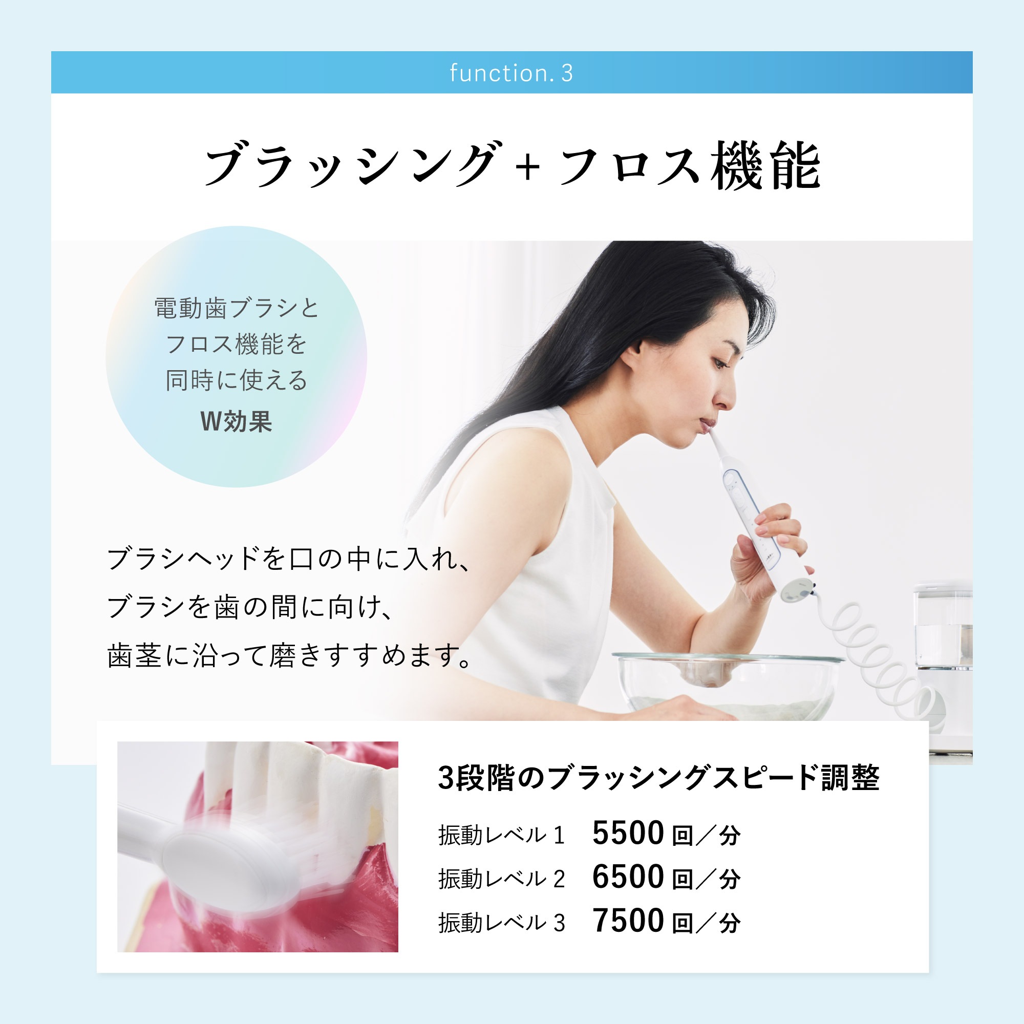 ジェットウォッシャー 初回版特典タンク付き ブラッシング ＆ フロス W効果 口腔洗浄器 ウォーターフロス 口腔洗浄機 電動歯ブラシ タフトブラシ